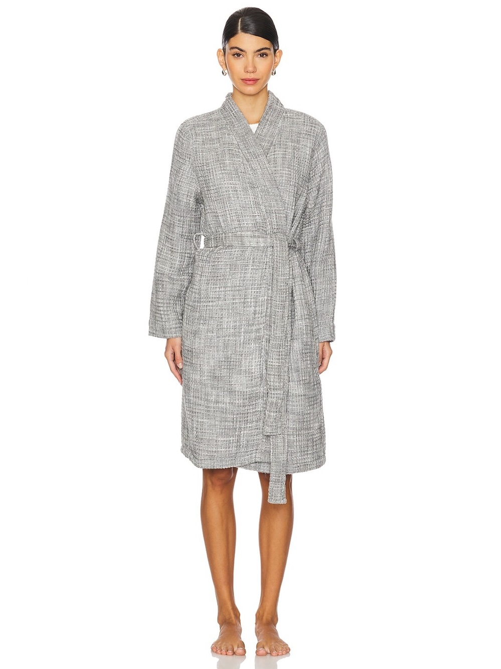 Parachute Waffle Robe in Grey - Picture 2 of 8